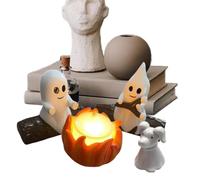 Ghost Campfire Nightlight Resin Glow Figurines Campfire Table Ornaments