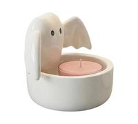 Ghost Candle Holder - Bat Ceramic Decor, Halloween Candle Stand