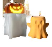 Ghost Candle Mold - Ghost Molds Silicone | Ghosts Mold | Ghosts Candle Silicone Molds | Ghosst Shaped Candles Making Wax Mould | Halloween Epoxy Casting Aromatherapy Art Crafts Making Mould For Soap W