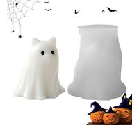 Ghost Candle Molds | Ghost Silicone Mold for Fondant - Cute Spooky Epoxy Resin Moulds for Making Gypsum Soap Aromatherapy Cake Decor Chocolate