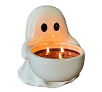 Ghost Candle Stand - Halloween Figurine Decoration | Spooky Table Ornament For Autumn Display, Accent Statues Haunted For Farmhouse For Centerpiece For Da