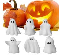 Ghost Candles - Desktop Tealights Decor | Tabletop Decoration Halloween Scented Candle for Indoor Living Room Centerpiece Gathering Workplace Bedroom Haunted House