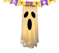Ghost Candy Bowl Stand - Spooky Server, Unit Halloween Decor for Homeowners, LED Light Holder with Festive Design, Holiday Accessory, Greeting Guard for Renters, Yard, Patio, Courtyard and Garden