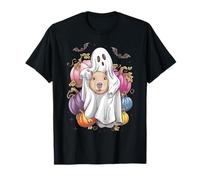 Ghost Capybara Halloween Costume Colorful Pumpkin Capy T-Shirt