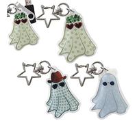Ghost Car Keychains - Cute Acrylic Key Rings for Door Keys - Backpacks, Bags, Mobile Phone