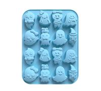 Ghost Casting Mold - Ghosts Fondant Castings Molds for Halloween | Smooth Inside Surfaces Dessert Making Tool for Cake, Ice cbe, Jelly, Pudding, Chocolate, 7.99x6.02x0.67 inches