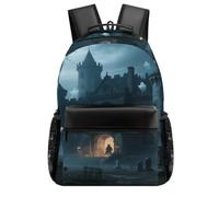 Ghost Castle Laptop Backpack for Men 16.5 Inch Travel Backpack Work Casual Daypack Computer Bag