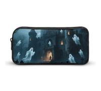 Ghost Castle Pencil Case - Large Aesthetic Makeup Bag Multi-Purpose Pencil Pouch Cute Cosmetic Bag with Zipper Closure for Office, Home, Study & Travel