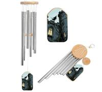 Ghost Castle Wind Chimes for Outside Memorial Tuned Outdoor Windchimes Large Garden Decor Wind Chime with Melodious Sound for Mom Dad Grandma Home Garden Patio Decor