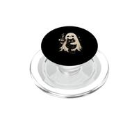 Ghost Cat Black Cat Coffee Lover Funny Halloween Cat PopSockets PopGrip for MagSafe