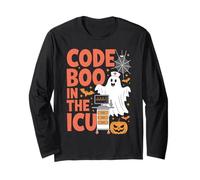 Ghost Code Boo in The ICU Nursing Nurse Halloween Costume Long Sleeve T-Shirt