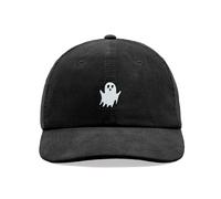 Ghost Corduroy Baseball Cap Vintage Unisex Dad Hat Adjustable Halloween Ghoul Black