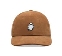 Ghost Corduroy Baseball Cap Vintage Unisex Dad Hat Adjustable Halloween Ghoul Camel