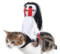Ghost Costume for Dogs, Pet Knight Costume - Funny Halloween | Ghost Saddle Outfits Cosplay Clothes for Small Puppies and