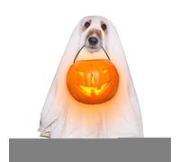 Ghost Costume for Dogs - White Costumes for Dogs, Pet Accessories, Clothing for Fancy Dress, Walk, Parties, Photo Props
