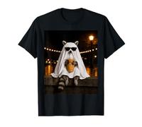 Ghost Costume Raccoon Ice Coffee Funny Feral Halloween Meme Value Graphic T-Shirt