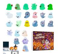 Ghost Countdown Calendar - 10.24 Inches Halloween Glowing Ghosts for Kids, Calendar with 24 Cute Figurines, Home Decor for Teens, Boys, Girls, Bedroom, Living Room, Window, Entryway, Trees