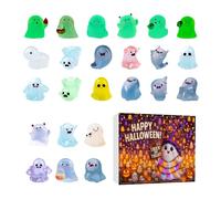 Ghost Countdown Calendar | 24 Days Halloween Advent Ghost Toys,Small Home Decor for December Teens Kids Boys Girls Window Wreaths Trees Cabinets Shops Table Shelf Office