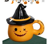 Ghost Cups - Horrors Cups Halloween | Halloween Coffee Ghost | Fun Ceramic Mug with Lid | Spooky Tea Cup for - 480 ml Ghosts Cup for Hot Chocolate | Sweet Coffees B