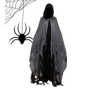 Ghost cut with a hood, ghost coat with hood, female ghost costume Spuk Hooded Cloak, Costume Spook Costume Hooded Cloak, Ghang Halloween, Horror Witch Costume for the Carnival