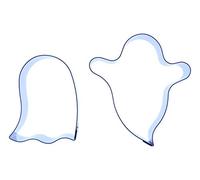 Ghost Cutter Set - Stainless Steel Sugarcraft Cutter - Size 50mm 40mm - Valley Cutter Company - Sugarcraft, Cake Decorating, Polymer and Precious Metal Clay