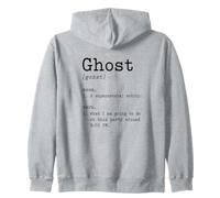 Ghost Definition Joke Party Funny Halloween Lazy Costume Zip Hoodie