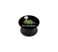 Ghost Dinosaur Boo Brontosaurus Pumpkin Autumn Halloween PopSockets Adhesive PopGrip