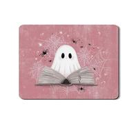 Ghost Dish Drying Mats For Kitchen Counter, Peach Ghost Book Absorbent Rubber Dish Drainer Mat, Halloween PU Leather Drying Pad For Counter Protector 18x24 Inch