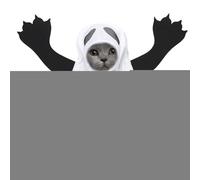 Ghost Dog Costume | Halloween Pet Costumes - Unique Halloween Pet Ghost Costume Adjustable Kitten Dog