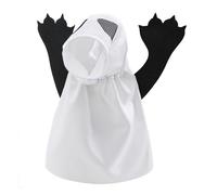 Ghost Dog Costume - Halloween Pet Outfit | White Polyester Dog Fancy Dress | Ghosts Cape for Cats & Dogs | Lightweight Pet Costumes | XS to L Sizes for Daily Wear & PhotosKitten Dogg Ghost Costume