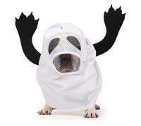 Ghost Dog Costume - Halloween Pet Outfit | White Polyester Dog Fancy Dress | Ghosts Cape for Cats & Dogs | Lightweight Pet Costumes | XS to L Sizes for Daily Wear & PhotosKitten Dogg Ghost Costume