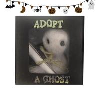 Ghost Doll Cute Spooky Little Figurine Decoration with a Small Writing Roll | Cute Tiny Pocket Ghost For Colleagues Car Party Indoor Desk Family And Friends Decoration Halloween Movies Stories