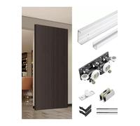 Ghost Door Hardware Two-Way Buffer Trackless Invisible Track Bedroom Partition Sliding Door Hanging Slide(120cm/3.9ft)