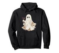 Ghost Drinking Martini Cute Cottagecore Boo-Tini Vintage Pullover Hoodie