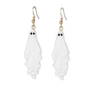 Ghost Drop Earrings for Women Men Fun Spooky Ghost Earring Halloween Party Earring, Moderate type, Metal, No Gemstone