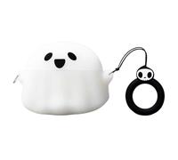 Ghost Earphone Case - Silicone Protective Skin Cover for Anti Drop Protection, Glow in the Dark with Earbud Guard, Shockproof Case for Kids, Teens, Men, Women, Boys, Girls, White Black Color