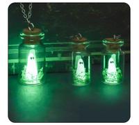 Ghost Earrings, Adopt a Ghost Earrings, Ghost In A Bottle Earrings, Halloween Tiny Glow In The Dark Bottle Charm Pendant, Halloween Decor Jewelry Gifts for Women, Metal, No Gemstone