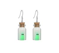 Ghost Earrings for Women Ghost in A Bottle Earrings The Adopt A Ghost Earrings Halloween Tiny Glow-In-The-Dark Spooky Charm Dangle Earrings Halloween Funny Jewelry for Women, One Size, Metal, No