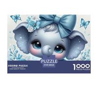 Ghost Elephant with Blue Smoke Thick Cardboard Pieces Excellent for Training Memory, Concentration And Logical Thought Process 38x26cm/1000pcs