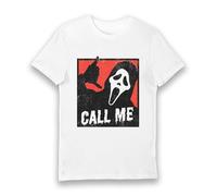 Ghost Face Call Me Unisex T-Shirt - Extra Large White