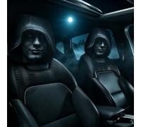 Ghost Face Car Headrest Cover, 2 Pack Scary Halloween Headrest Covers，K2