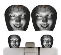 Ghost Face Car Headrest Covers, Funny Scary Face Head Rest Cover For Car