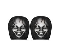 Ghost Face Headrest Covers for Cars,2PC Halloween Scary Car Headrest Covers