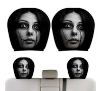 Ghost Face Headrest Covers, Stretchy Seat Headrest Protector, Scary Covers