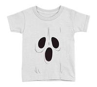 Ghost Face Kids T-Shirt 7-8yrs White Halloween Funny Scary Costume Screaming Gift Present