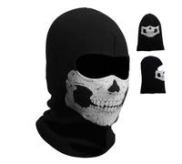 Ghost Face Mask, Elastic Scary Full Head Skull Mask, Breathable Ghostface Mask, Ghost Face Balaclava, Black Scream Mask for Adults Halloween