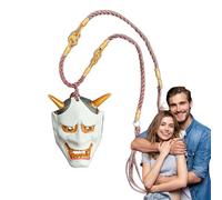 Ghost Face Pendant | Face Charm for Jewelry Making,Traditional Horror Jewelry Ornament For Women Men Costume Purse Bag