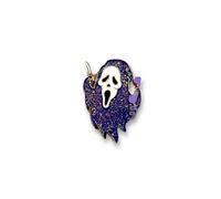 Ghost Face Pin Ghost Face Enamel Pin Scream Pin Halloween Pin Scream Ghost Face Enamel Pin Call Me Brooch Halloween Lapel Pins Horror Movie Badge Halloween Spooky Pin, Zinc, hard enamel