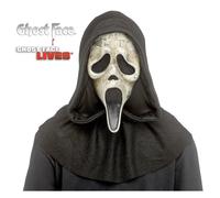 Fun World Ghost Face Deluxe Aged Mask Costume Accessory, Black
