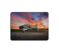 Ghost Fighter Aircraft Retro Poster Metal Tin Sign Chic Art Retro Iron Painting Bar People Cave Cafe Family Garage Poster Wall Decoration 12x16inch(30x40cm)